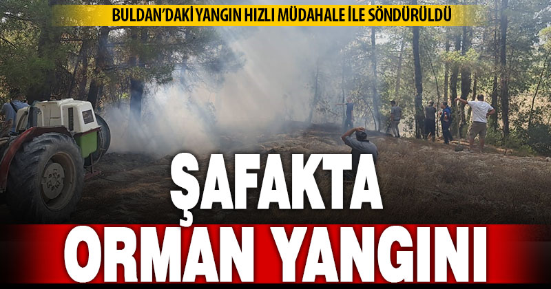 Buldan’da sabaha karşı başlayan orman yangını hızlı müdahaleyle söndürüldü