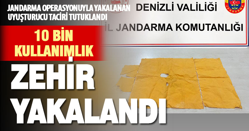 Jandarmadan uyuşturucu operasyonu: 10 kullanımlık ‘uç’ ele geçirildi