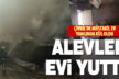 Müstakil ev yangında kullanılamaz hale geldi