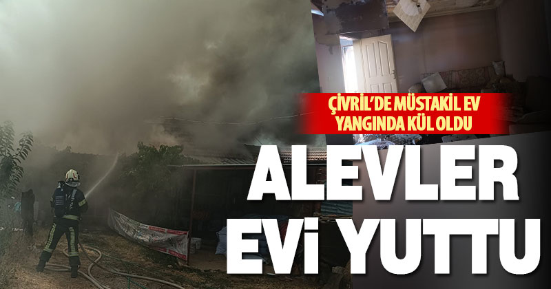 Müstakil ev yangında kullanılamaz hale geldi