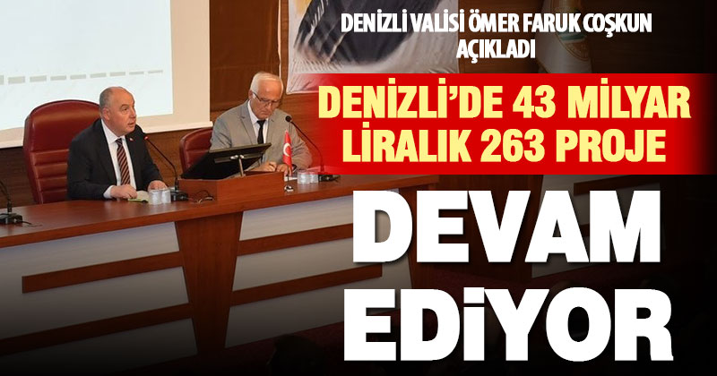 Denizli’de 43 milyarlık 263 projede çalışmalar devam ediyor