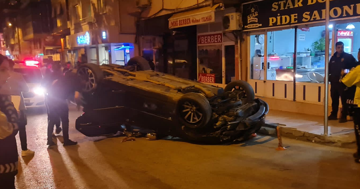 Otomobil takla attı