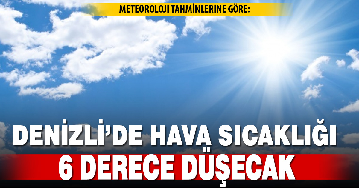 Denizli’de Sıcaklık 6 Derece Birden Düşecek
