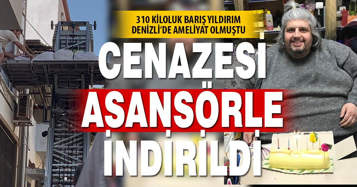 Cenazesi asansörlü araçla evden indirildi