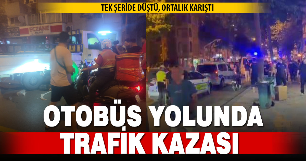 Tek şeritli caddeden ara yola geçmek isteyen kamyonetin çarptığı motosikletli ağır yaralandı