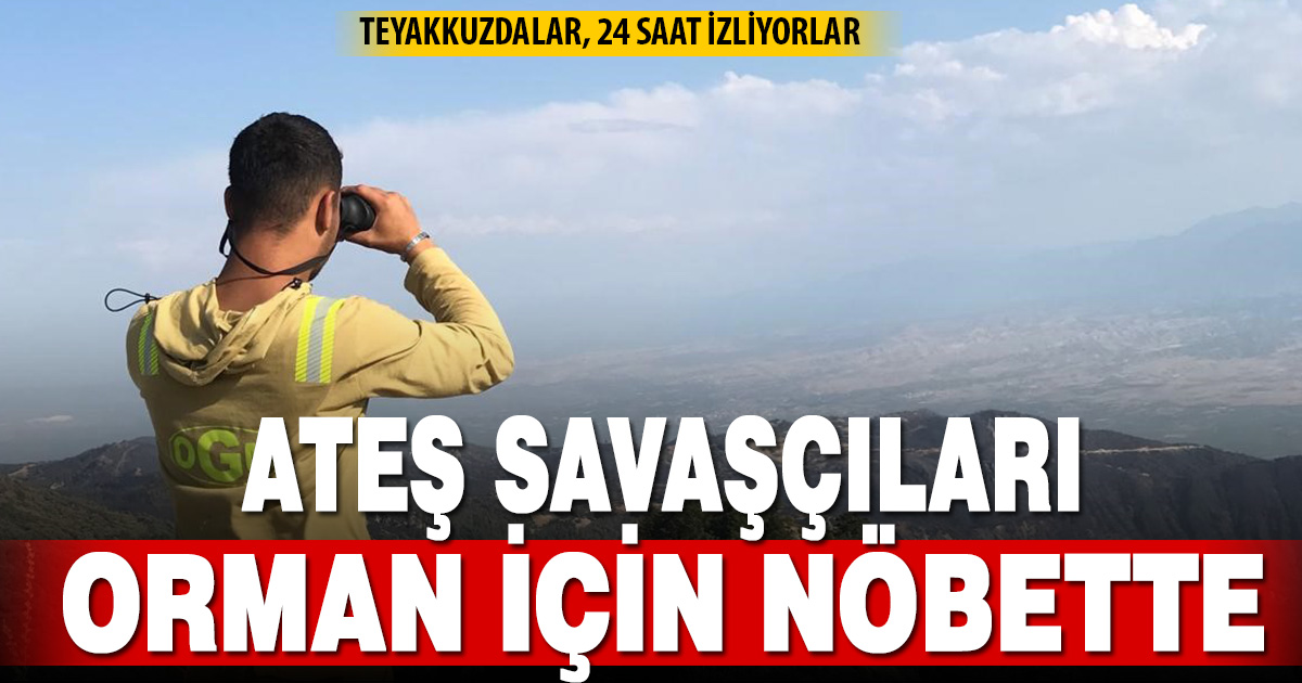 Buldan’da kontrol altına yangın bölgesinde ateş savaşçıları teyakkuzda