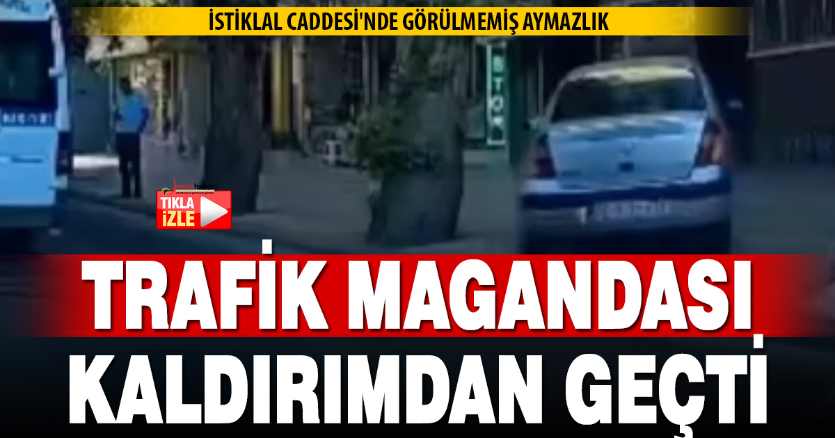 Işığı beklemeden kaldırımdan gitti