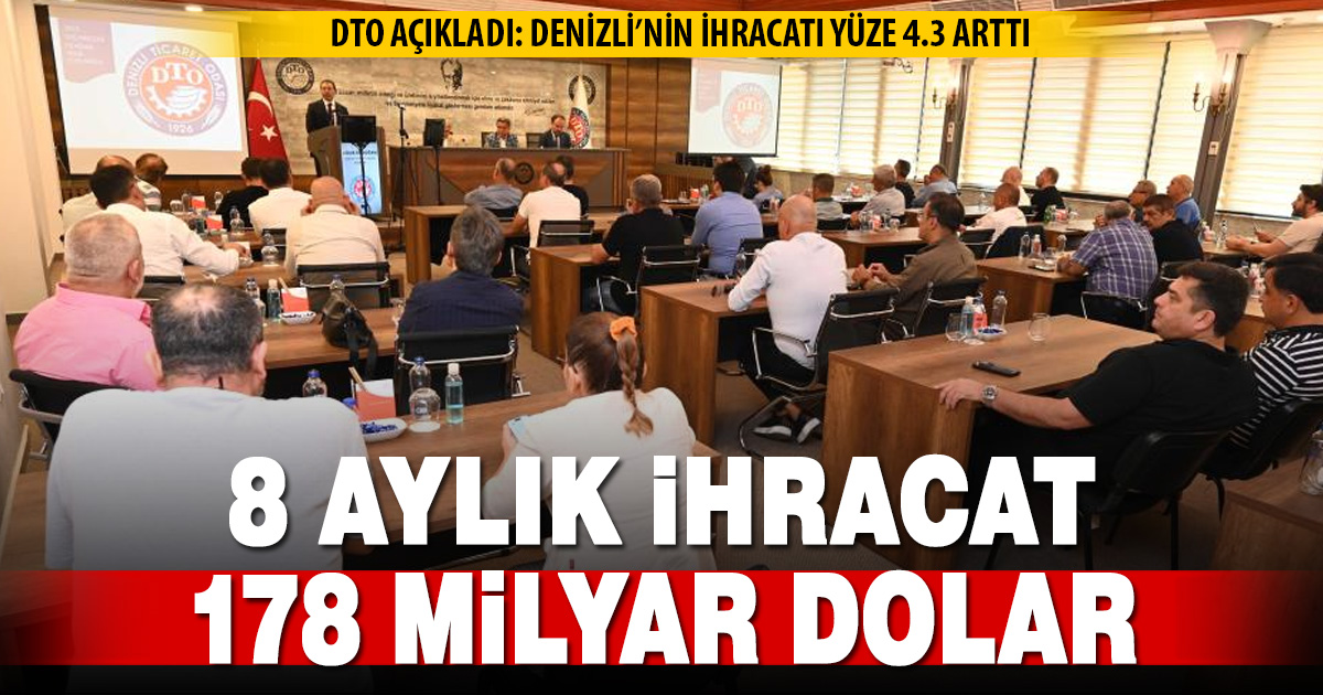 Başkan Erdoğan, “Ocak-Ağustos, 8 aylık ihracatımız yüzde 4,3 artarak 178 milyar 112 milyon dolar oldu”