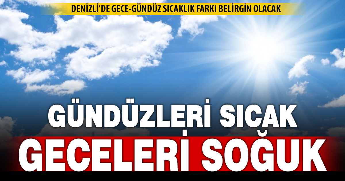Denizli’de 5 günlük hava tahmini