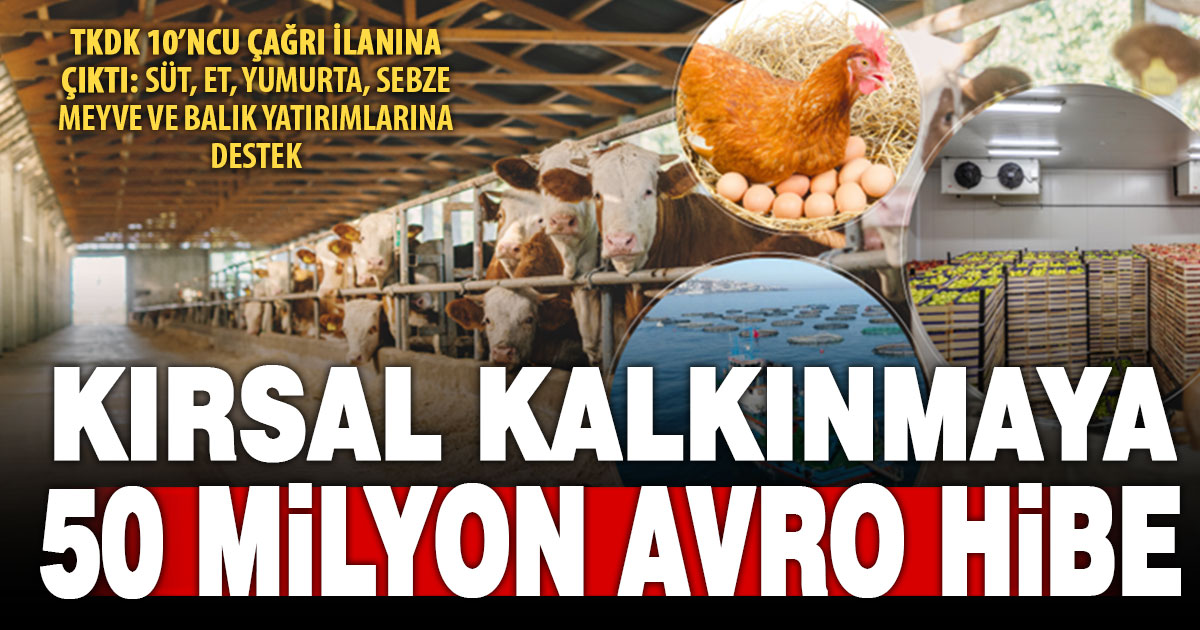 Kırsal kalkınmaya 50 milyon avro destek bütçesi ayrıldı