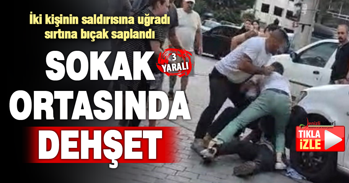 Sokak ortasında yaşanan bıçaklı kavgada dehşet anları