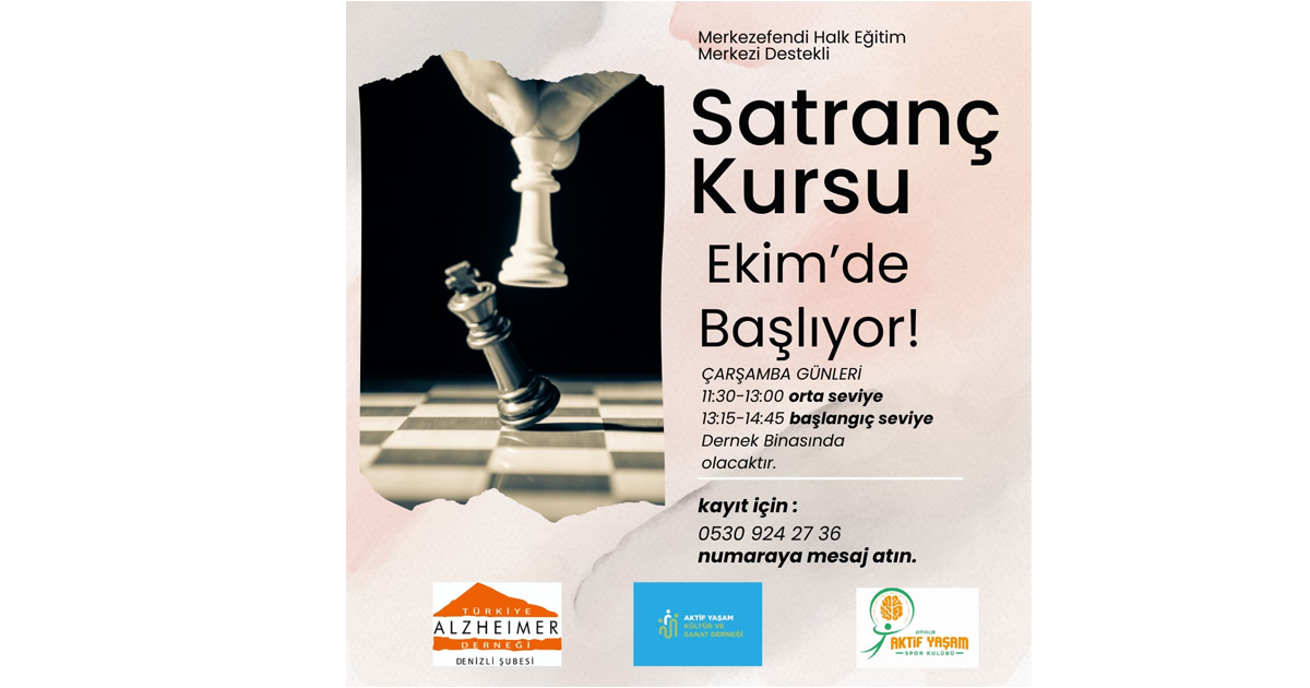 Alzheimer Derneği’nden Satranç Kursu