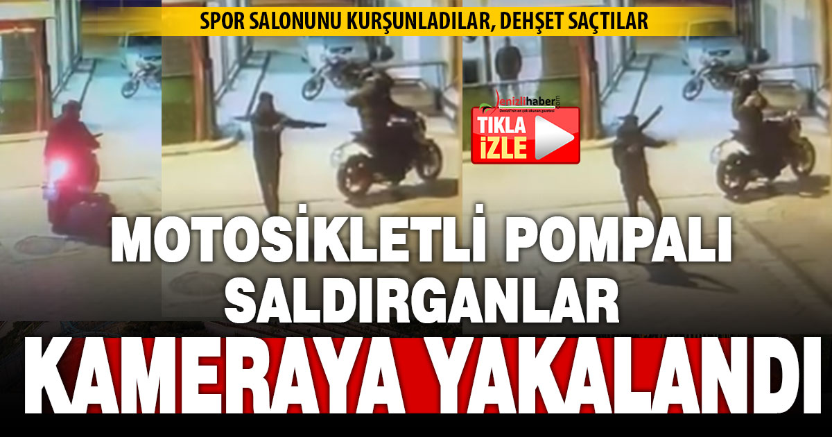 Denizli’de motosikletli saldırganlar kameraya yakalandı