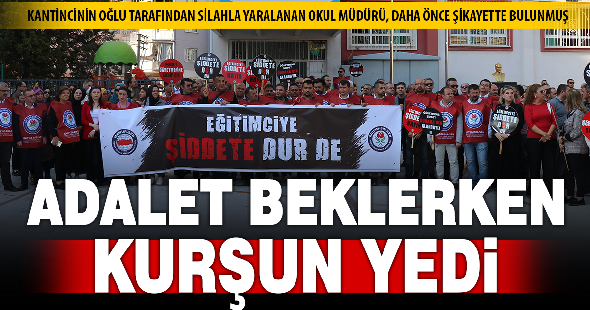 Kantincinin oğlu, müdürü ceza ve tahliye kararı için vurmuş