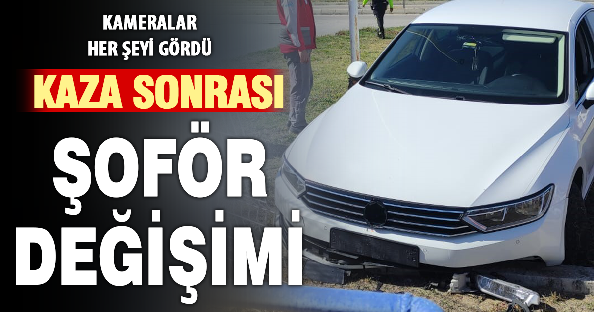 Duvara çarpan ehliyetsiz sürücünün planını güvenlik kamerası bozdu