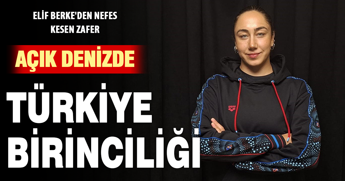 39 km mesafeyi 14 saatte yüzerek Türkiye birincisi oldu