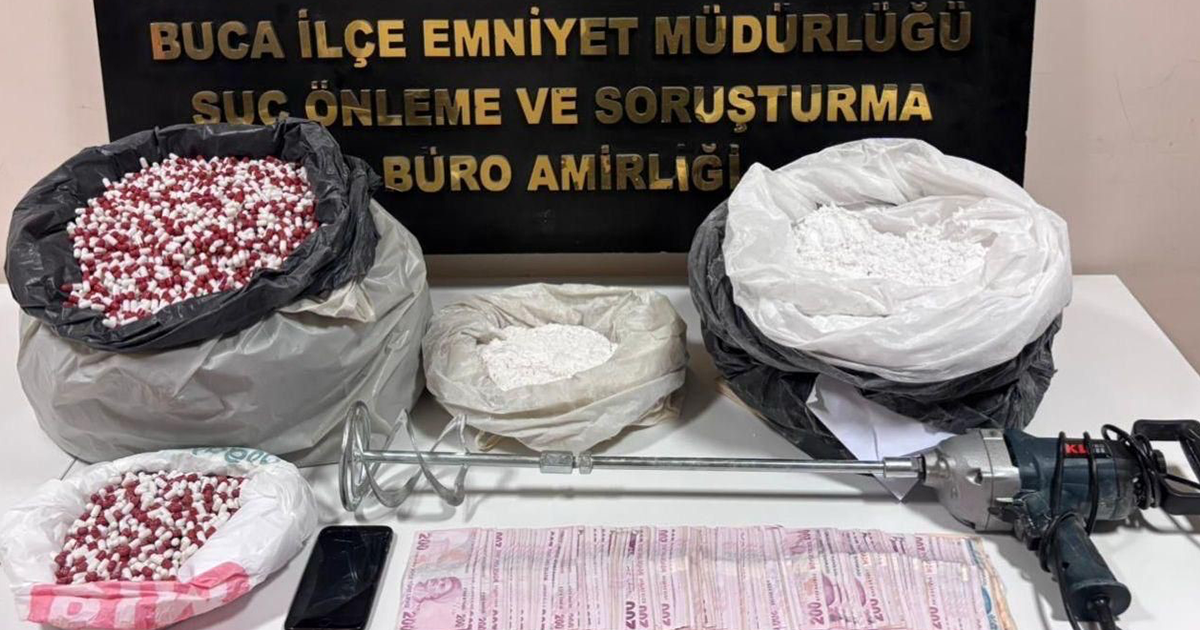 İzmir’de uyuşturucu imalatçısı polise yakalandı