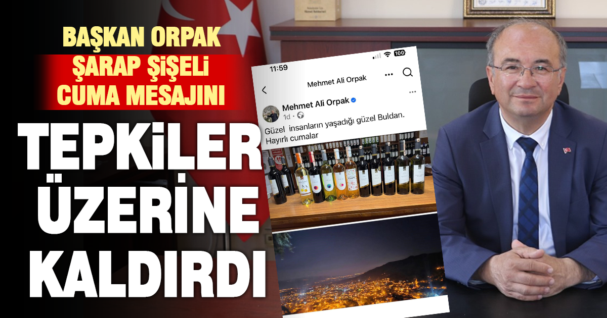 Belediye başkanından alkollü cuma paylaşımı