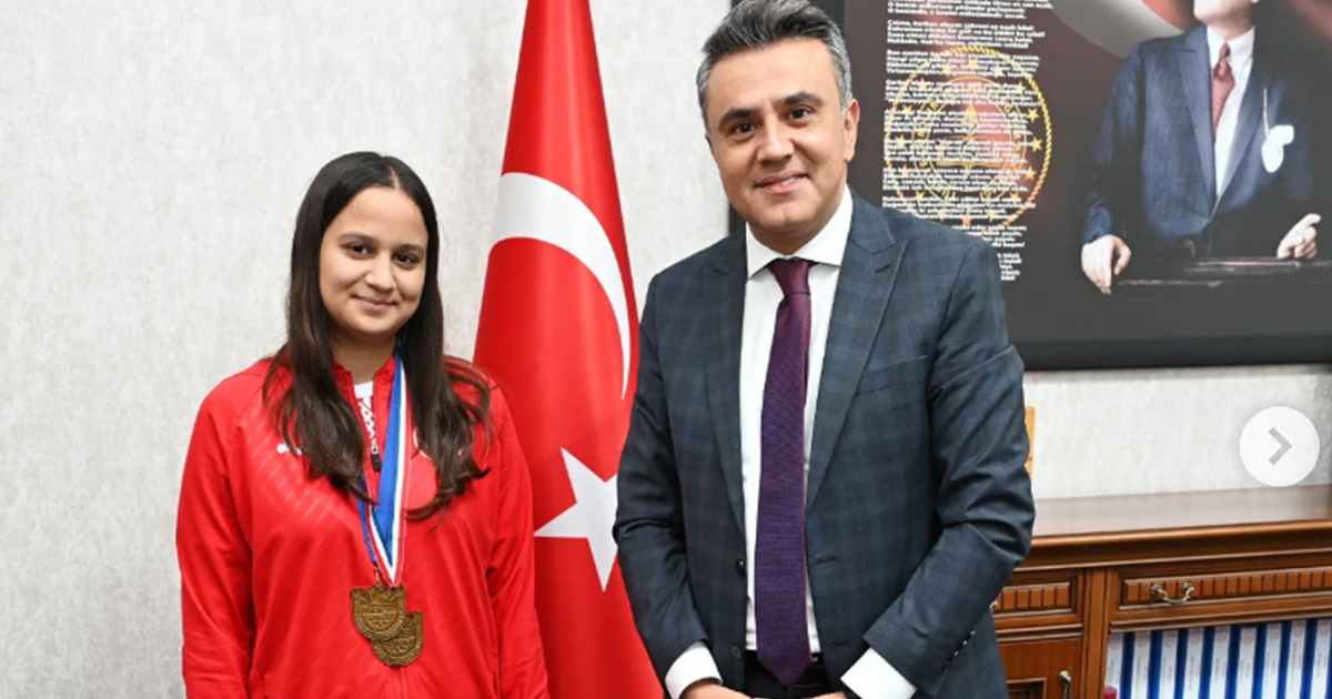 Milli Eğitim Müdürü Çalışkan, Dünya Şampiyonunu ağırladı