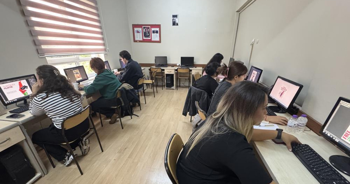 Bornovalı kursiyerlerden Filistin’e destek