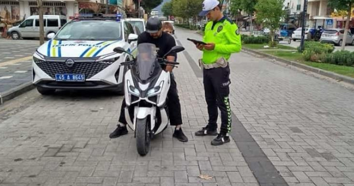 Manisa’da motosiklet sürücülerine denetim