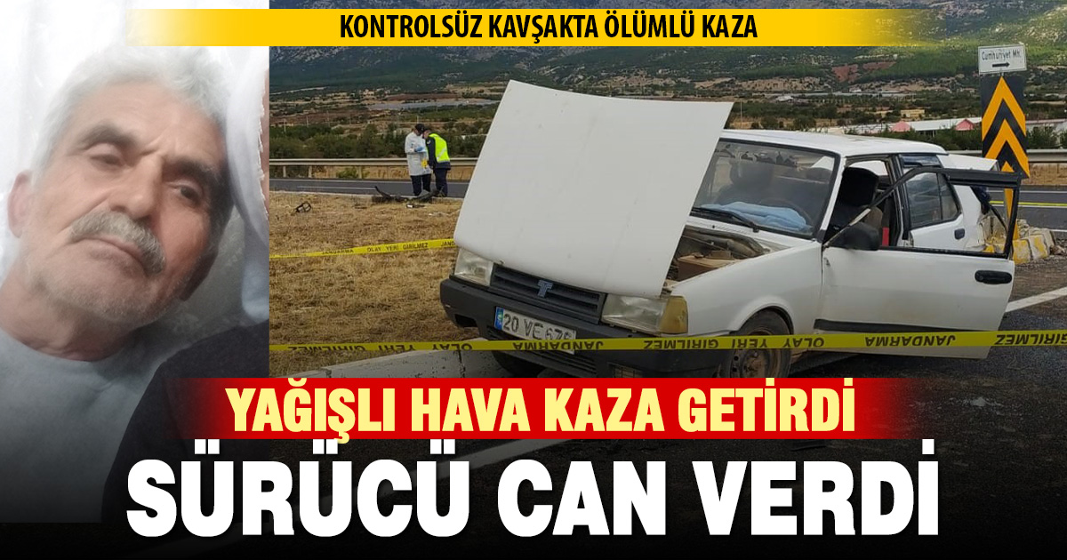 Kontrolsüz kavşakta ölümlü kaza