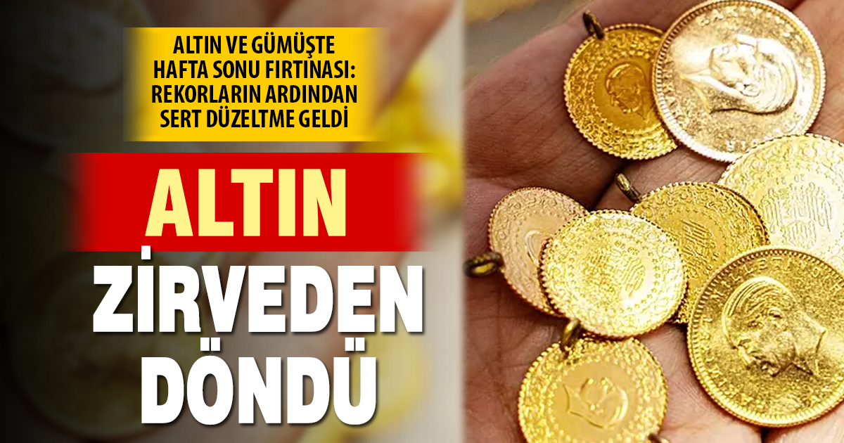 Altın zirveden döndü