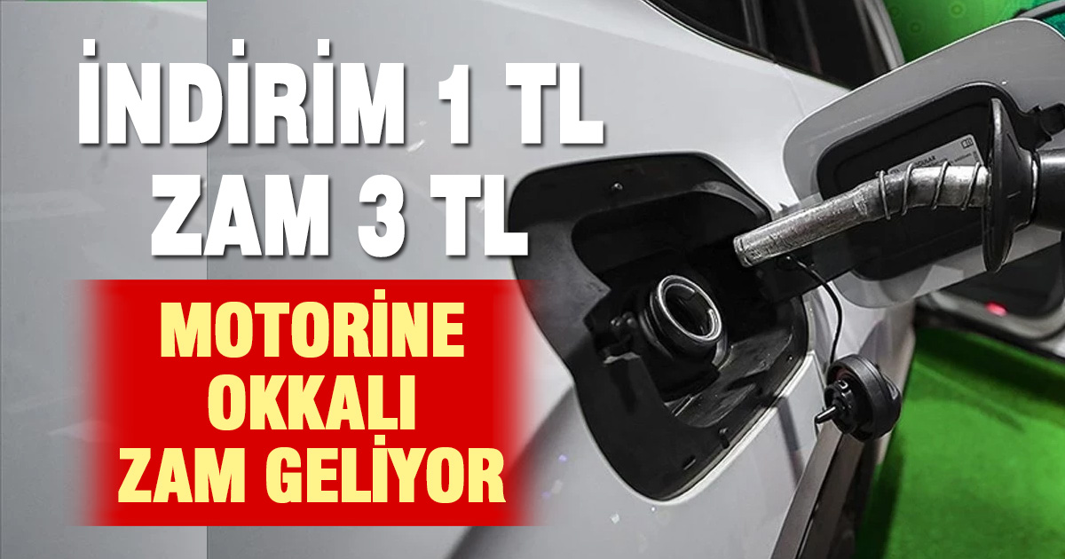 Motorine 3 lira zam geliyor
