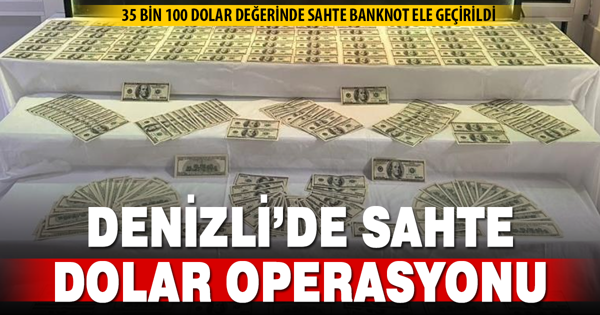 Denizli’de 35 bin 100 dolar değerinde sahte banknot ele geçirildi