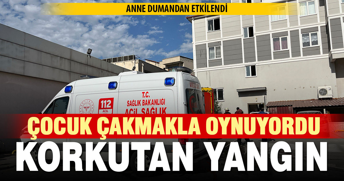 Denizli’de yangında dumandan etkilenen kadın hastaneye kaldırıldı