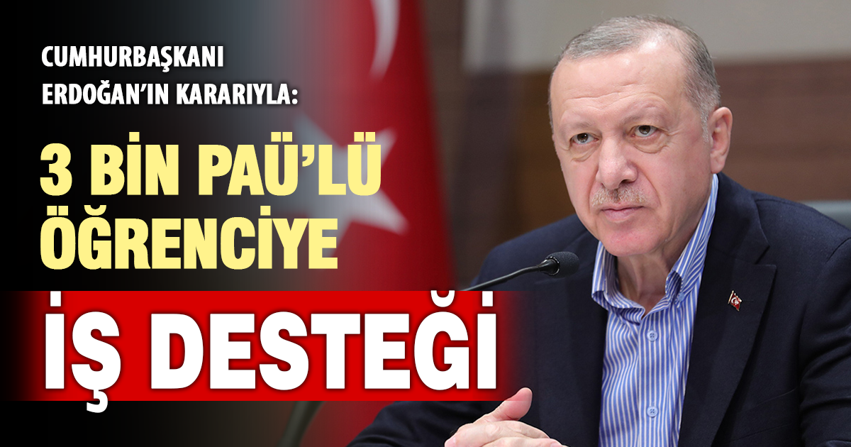 3 Bin PAÜ Öğrencisine İş Desteği