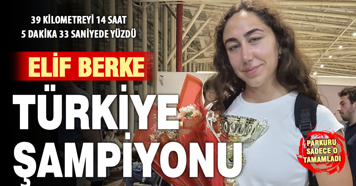 PAÜ öğrencisi Elif Berke en uzun yüzme yarışında Türkiye birincisi