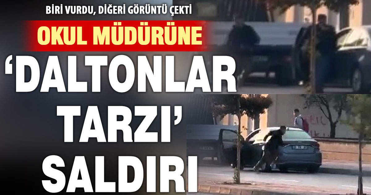 Okul müdürünü üç çocuğunun gözü önünde vurduğu anları kayda aldırdı