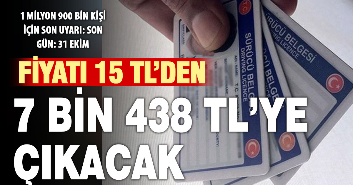 Eski tip ehliyetini yenilemeyenlere son uyarı: 31 Ekim son gün, süre uzamayacak