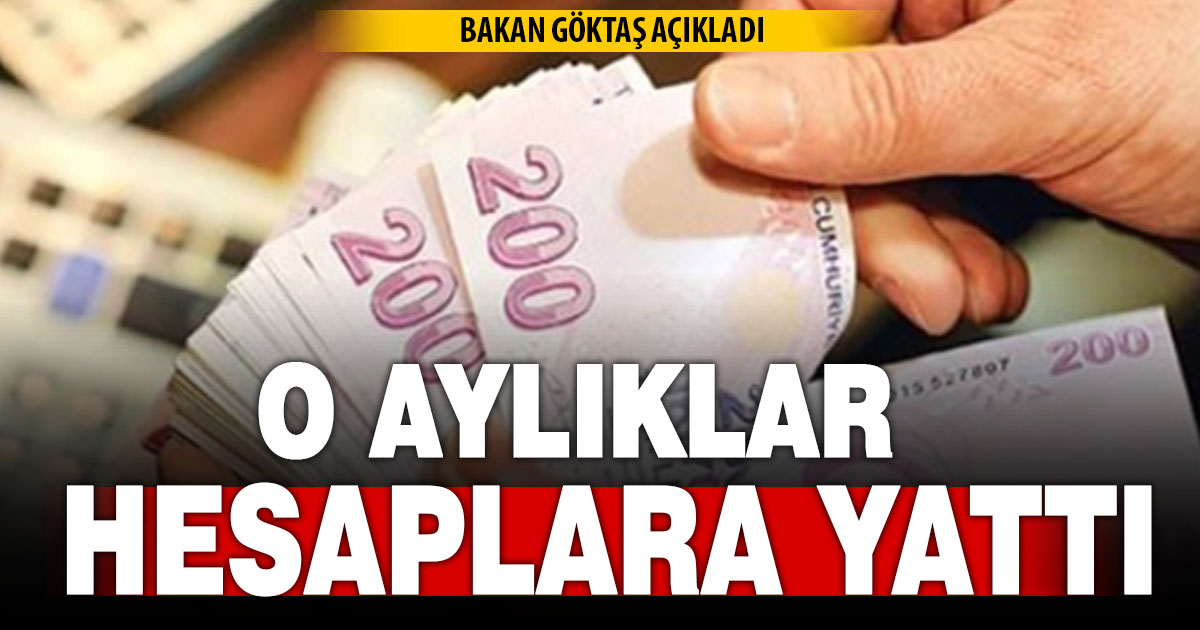 Bakan Göktaş: “Ekim ayına ilişkin yaşlı ve engelli aylıklarını hesaplara yatırmaya başladık”