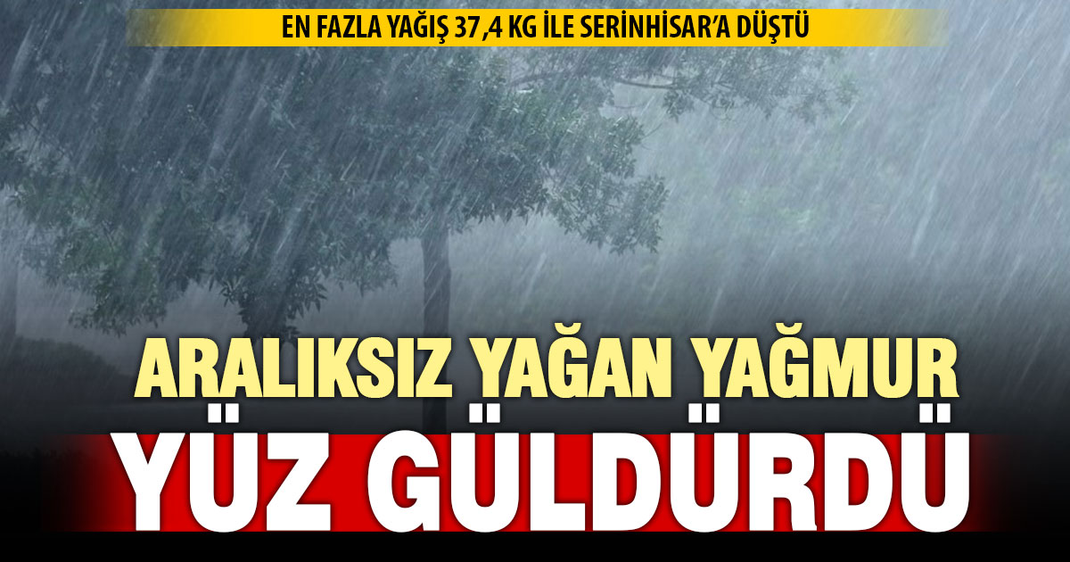 Denizli’de yağan yağmur miktarı yüz güldürdü