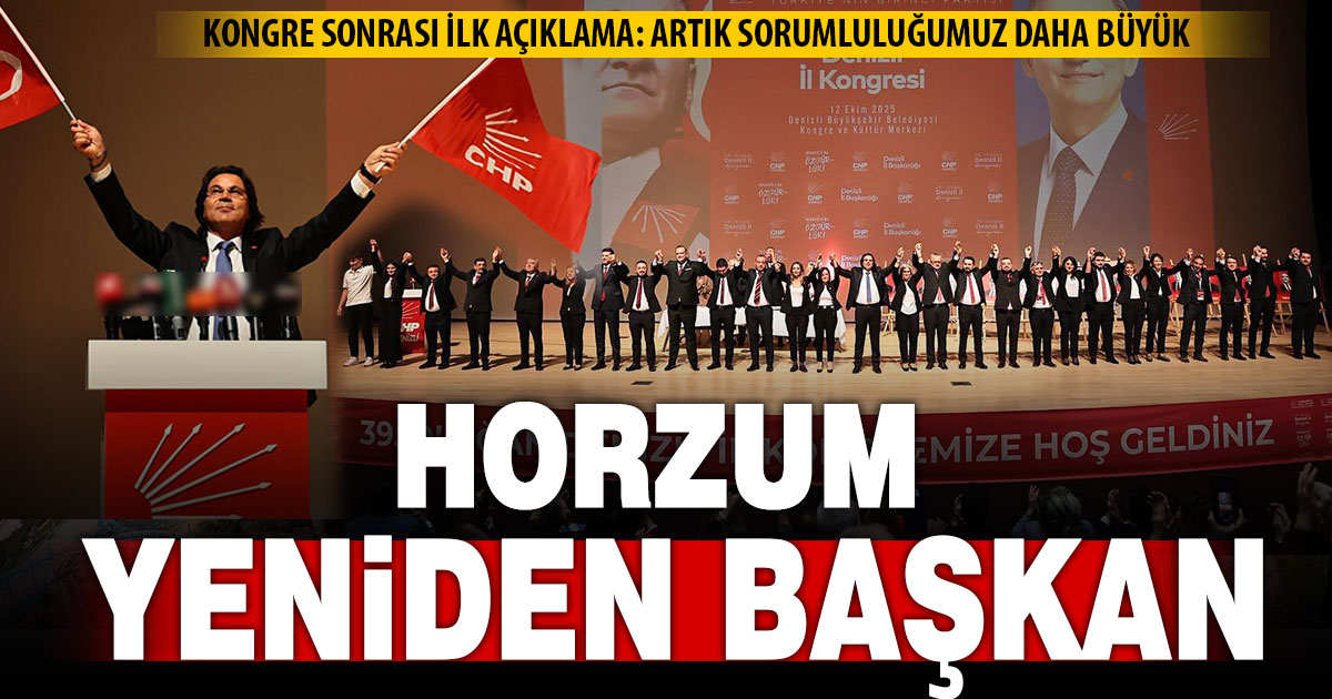 CHP Denizli’de 39. Olağan İl Kongresi coşkusu: Horzum tekrar başkan