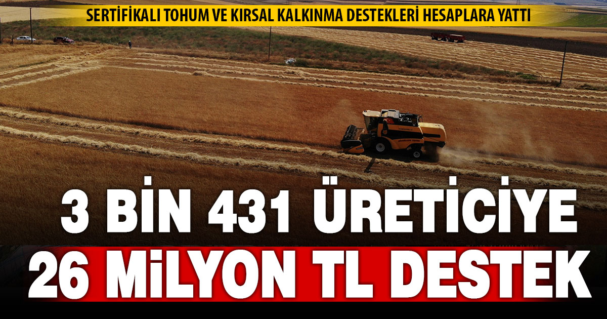 Denizli’de çiftçilere 26 milyon TL’lik destek ödemesi yapıldı