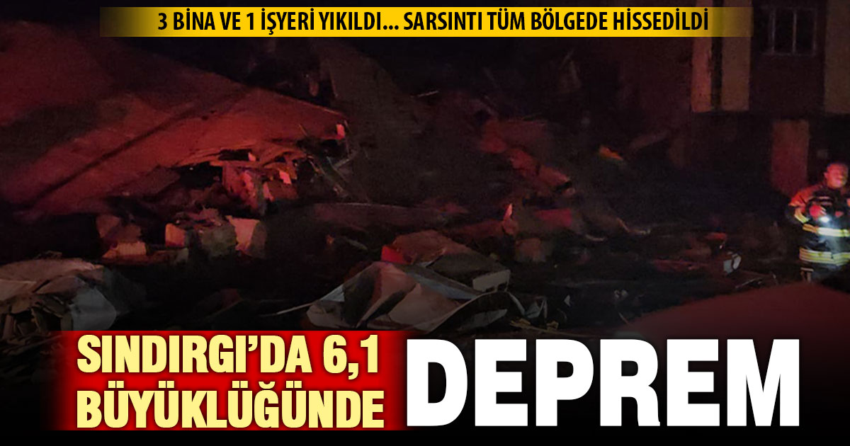 Balıkesir Sındırgı’da 6,1 büyüklüğünde deprem meydana geldi