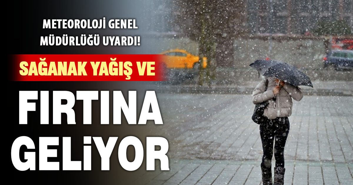 Denizli için sağanak yağış ve fırtına uyarısı
