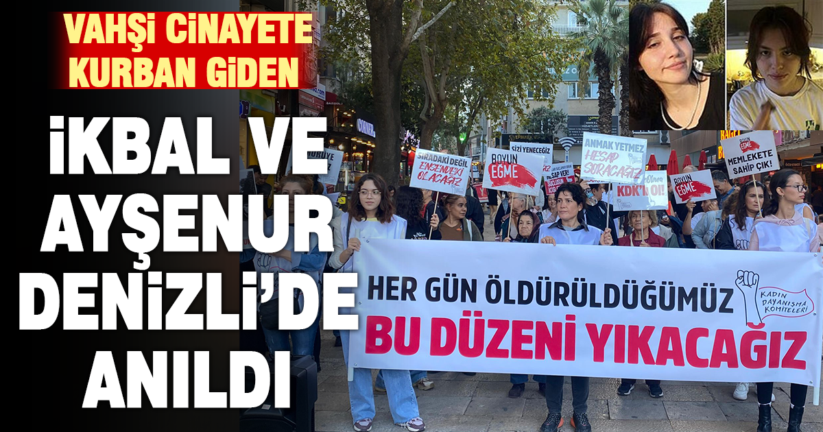 Vahşice öldürülen İkbal ve Ayşenur Denizli’de anıldı