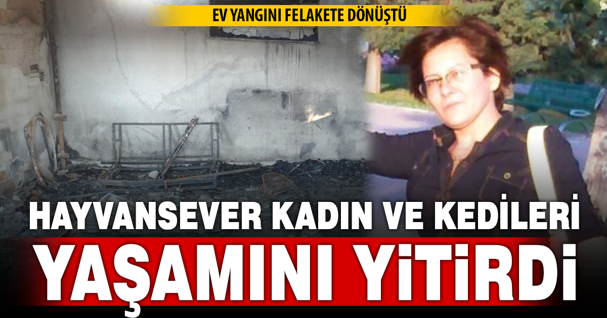 Evde çıkan yangında hayatını kaybetti, 20’den fazla kedi de telef oldu 