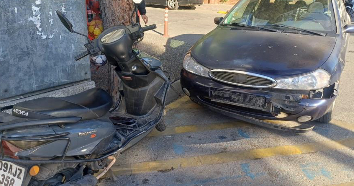 Otomobil ile motosiklet çarpıştı: 1 yaralı 