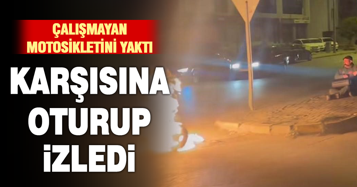  Çalışmayan motorunu yakıp, karşısına geçip izledi