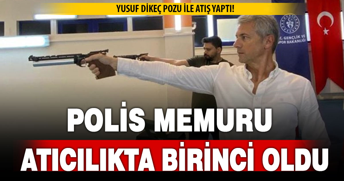 Polis memuru atıcılıkta birinci oldu