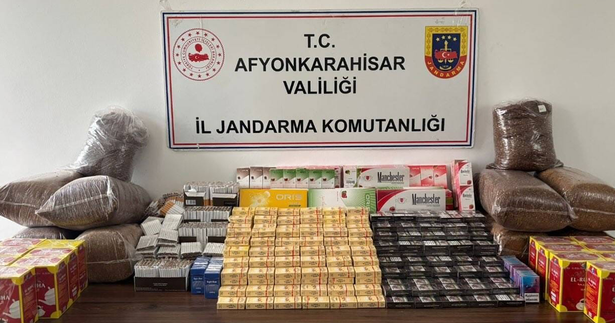 Jandarmadan kaçak sigara ve tütün operasyonu