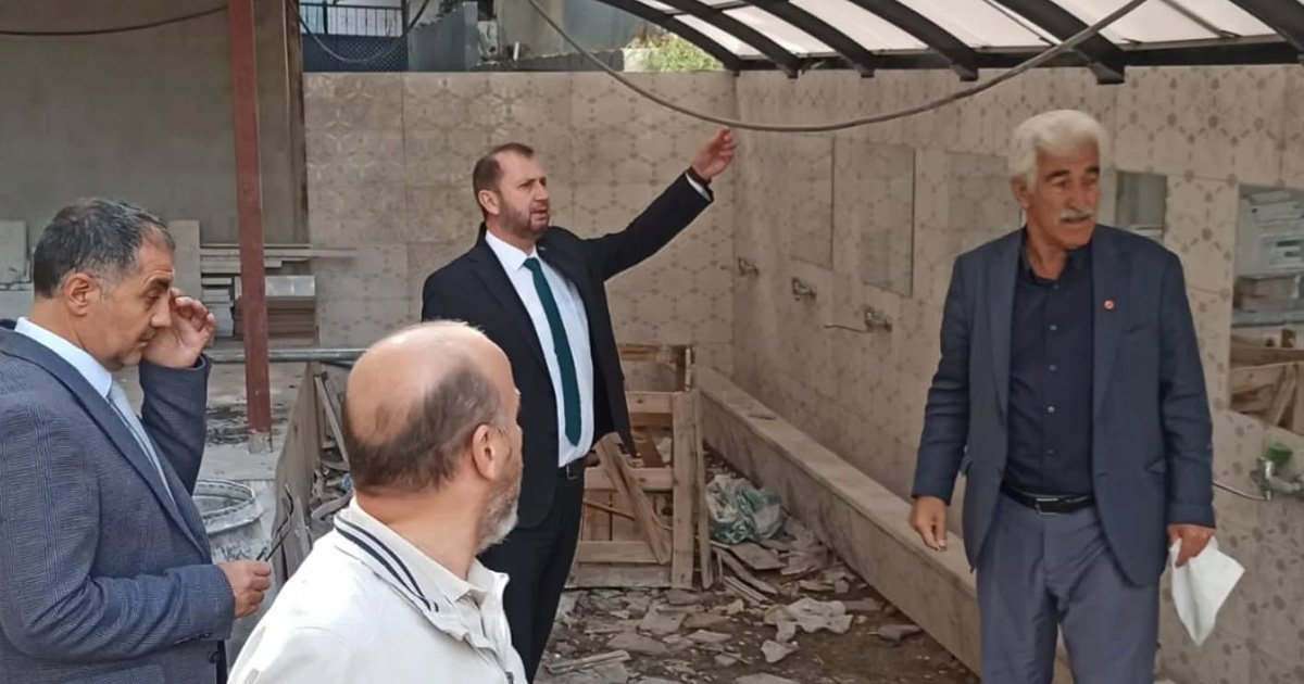 Pamukkale İlçe Müftüsü Çörekçi’den cami inşaatına inceleme