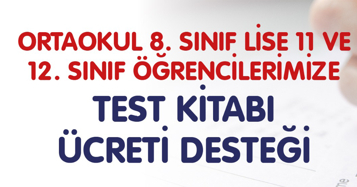 LGS ve YKS test kitabı destek müracaatları başladı