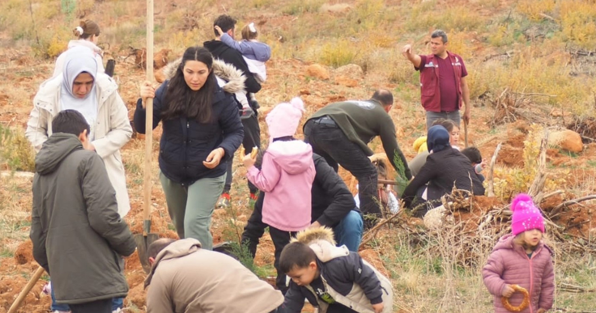 Denizli Orman Bölge Müdürlüğü Banaz’da fidan dikti