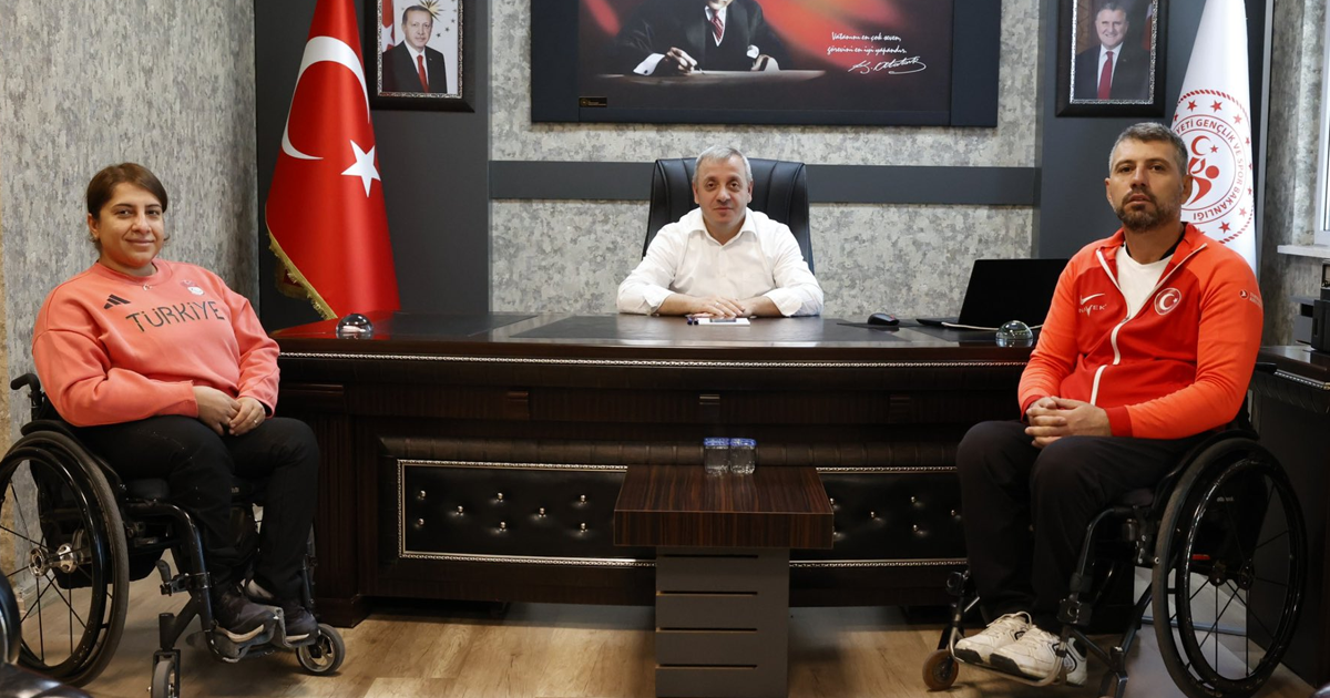 Denizlili Milli Paraokçular İl Müdürü Erdoğan’ı ziyaret etti
